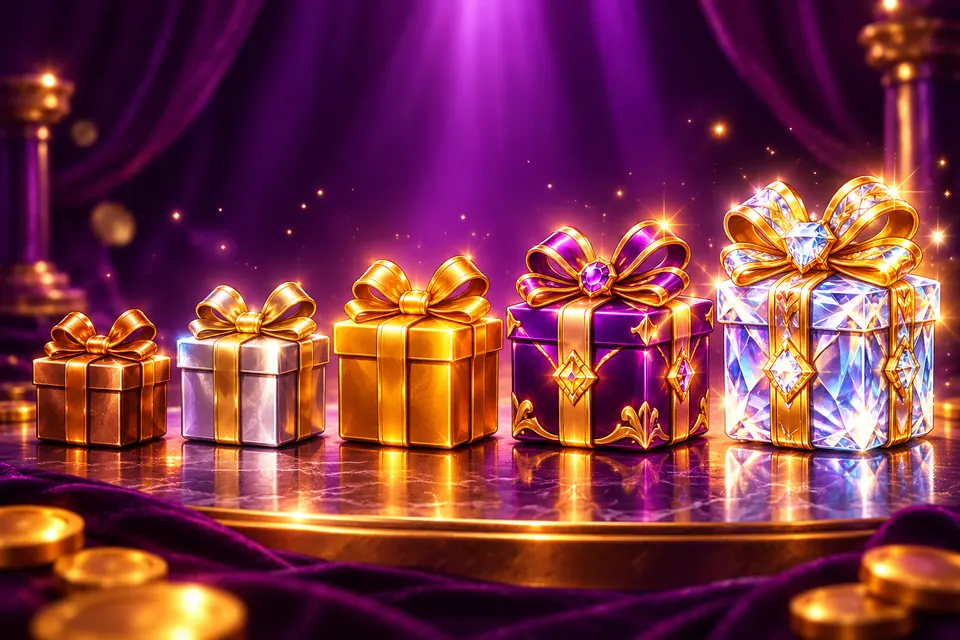 Vijf cadeaudozen van brons tot diamant